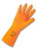 GLOVE  LATEX 13  30 MIL;LINED ORANGE - Latex, Supported